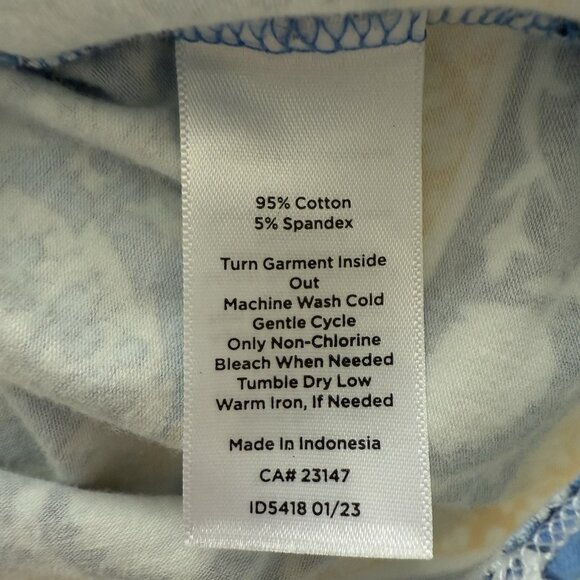 Talbots Printed 3/4‎ Sleeve Knit Tee Womens Size X Colorful Resortwear Summer - Picture 6 of 6